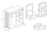 ZUN Kitchen Trash Can Storage Cabinet with 2 Drawers & 1 Tilt Out Trash Cabinet & 1 door with storage W282P190996