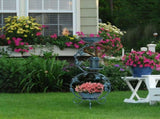 37.8 inch Bird Bath and Solar Bird Feeders Combo with Flower Planter Pedestal, Weather Resistant 30522581