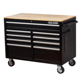 Extra-Deep 46In 9-Drawers Rolling Tool Chest, Mobile Tool Storage Cabinet/Work Bench with Wooden W3037P288786