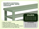 35.43"*11.02"*17.72" 3-Tier Bamboo Shoe Rack Forest Green 67755219