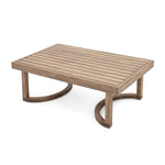 ZUN 2 - Person Outdoor Acacia Wood Patio Seating Group with Cushions and Coffee Table for Porch, Garden, 73169.00BBGE