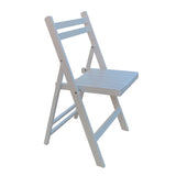 Furniture Slatted Wood Folding Special Event Chair - White, Set of 4, FOLDING CHAIR, FOLDABLE STYLE 13376921