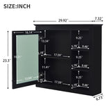 ZUN 30'' x 28'' Medicine Cabinet, Wall Mounted Bathroom Storage Cabinet, Modern Bathroom Wall Cabinet N710P192495B