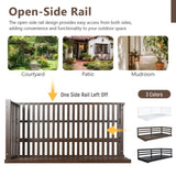TOPMAX Country Patio Wooden Twin Size Swing Daybed Porch Swing Frame with 4pcs 96-inch Hemp Ropes N717P265856D
