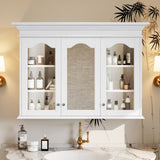 40" Medicine Cabinet with Mirror, Bathroom Storage Cabinet with Mirror Door and Shelves, Wall N710P264317K