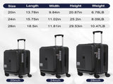 Luggage,with front opening,TSA approved lock,hardshell suitcase,Black W2880P208352