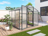 Newly marketed Gain height windproofaluminum greenhouse 6x6 FT Polycarbonate Greenhouse Raised Base 99440443