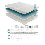 ZUN 10-inch California King Size Bed Mattress Gel-Infused Memory Foam Mattress, Firm, White, Mattress in B011P212251