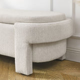 Linen Fabric Upholstered Bench with Large Storage Space for the Living Room, Entryway and W48790040