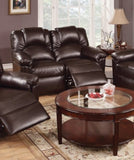 Motion Recliner Chair 1pc Glider Couch Living Room Furniture Brown Bonded Leather HS00F6676-ID-AHD