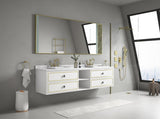 96" Wall Hung Bathroom Vanity Cabinet Fits Double Sinks, Cabinet Only W2287P265098