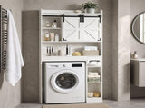 Toilet Cabinet has 2 Doors and Contains a 2-Tiered Bathroom cabinet with Side Storage Rack and 57774975