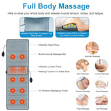 Full Body Electric Massage Mat with Heat Vibration Massage Cushion Back Massage Mattress Chair 11936524