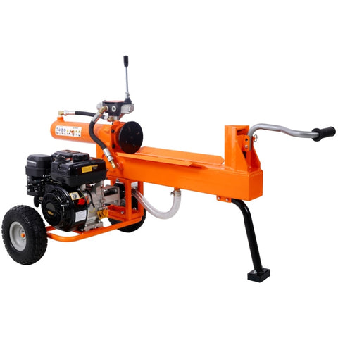 ZUN Log Splitter Portable 20 Ton Auto Return Ram System Gear Pump 7HP Engine Horizontal Full Beam Steel W465P183323