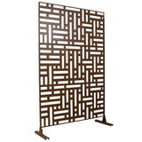 Outdoor & Indoor Privacy Metal Privacy 76" H48" W, Freestanding Decorative Privacy W465P193195