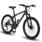 ZUN S24102 24 Inch Mountain Bike Boys Girls, Steel Frame, Shimano 21 Speed Mountain Bicycle with Daul W1856108877