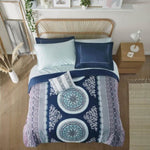 ZUN Twin Boho Comforter Set with Bed Sheets B03595853