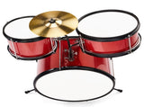 14"x10" 3-Pieces Junior Kids Drum Set Kit Pedal Drum Stick Wrench Drum Stool Red 10582119