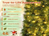 6FT Narrow Pencil Artificial Christmas Tree , Pre-Lit Warm White LEDs, Flame-Retardant PVC, Easy 16463807