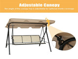 3-person garden swing Brown 58979524