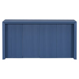 U_STYLE Acacia Wood Veneer Simple Entryway Table with Wavy Design,Suitable for Study,Entryway, N711P225790V