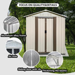 ZUN Outdoor Storage Garden Shed 5FTx3FT Apex Roof White W2794P243307