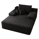Modern Sofa bed lounger for moviebonus room,No Assembly Required,Black W2824P301533