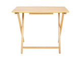XL Oversized Rubberwood Folding TV Tray Table, Natural 58807951