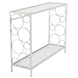 Toughened Glass Panel Console Table---Circle Shape 36052261