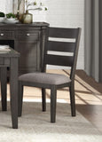 Transitional Side Chairs 2pc Set Wood Frame Padded Seat Casual Look Neutral Toned Fabric B01143653