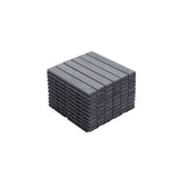 30 PCS Interlocking Deck Tiles Striped Pattern, 12" x 12" Square Light Gray Acacia Hardwood Outdoor 37935007