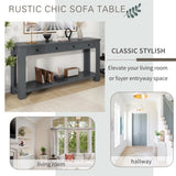 ZUN Console Table/Sofa Table with Storage Drawers and Bottom Shelf for Entryway Hallway 10129983