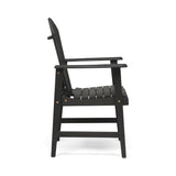 ZUN Outdoor Weather Resistant Acacia Wood Adirondack Dining Chairs , Dark Gray Finish 64844.00DGRY