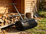 24" Wide Compost & Peat Moss Spreader, Height Adjustable 24.4"-26.4", Durable Lightweight Lawn & 09660392