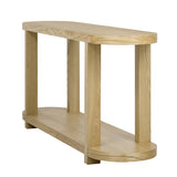 U_STYLE Modern Minimalist Ash Veneer Entryway Table with Streamlined Desktop Design, Suitable for N711P241273O