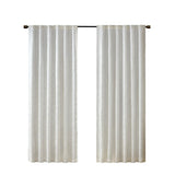 ZUN Jacquard Lined Total Blackout Rod Pocket/Back Tab Curtain Panel B035129798