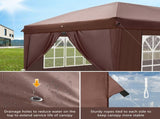 3 x 6m Two Windows Practical Waterproof Folding Tent Dark Coffee Folding Tent 74773807