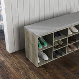 Storage Bench, Shoe Bench, Entryway Bench Padded Cushion, Drawer and Open Compartments, Bench 66471525