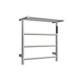 Heated Towel Rack with Top Shelf, 3-Bar Towel Wall Mounted Warmer for Bathroom with Intelligent 72517087