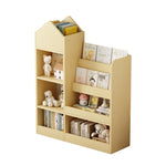 ZUN Wood Kids Wooden Bookshelf Toy Storage Organizer with Bookcase, Kid's Bin Storage Unit with 6 96058687