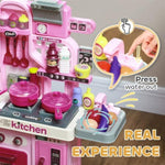 ZUN Complete Kitchen Set for Kids,33 Accessories & Storage 70450520