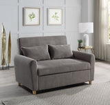 Justine 54" Brown Corduroy Convertible Sleeper Loveseat B061P160678
