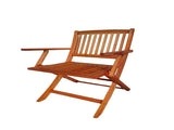 Foldable Patio Dining Set, 4 Folding Chairs, Indoor and outdoor universal, Teak W495P190465