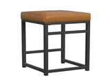 24" Indoor Square Backless Metal Upholstered Counter Stool, Faux Leather 95201789