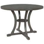 ZUN 5-Piece Round Dining Table and Set with Special-shaped Legs and an Exquisitely Designed Hollow 25692411