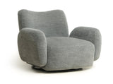 360&deg Swivel Chair Accent Chair 32.48-inch chenille fabric upholstered sofa, suitable for living W2901P463495