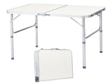 90 x 60 x 70cm Home Use Aluminum Alloy Folding Table White 63051688
