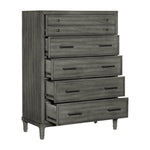 ZUN Modern Transitional Style Bedroom Furniture 1pc Chest of 5 Drawers Gray Finish B011P154899