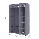ZUN 67" Portable Clothes Closet Wardrobe with Non-woven Fabric and Hanging Rod Quick and Easy to 69240529