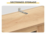 2-Door 3-Shelf MDF Toilet Cabinet with Melamine Finish Bathroom Vanity 23.23*8.66*66.93in Oak 04430980